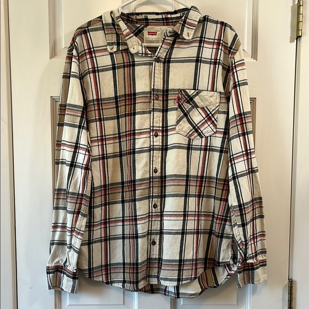 Levi's Button Down 100% Cotton Flannel Shirt - Size Large